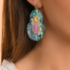 Hot Mindoro pierced stud earrings - iridescent blue Percées / Tiges