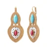 Outlet Mindoro sleeper earrings in beaded metal - white mother-of-pearl Dormeuses