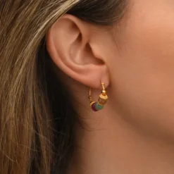 Mini Avola hoop earrings - multicoloured Créoles