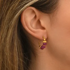 Hot Mini Avola hoop earrings - violet Créoles