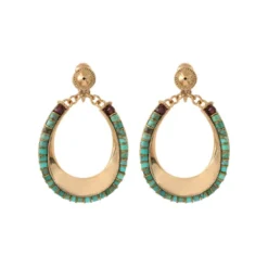 Clearance Ninon clip-on earrings - turquoise Clips