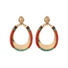 Sale Ninon clip-on earrings - turquoise and red Clips