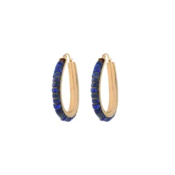 Online Ninon hoop earrings - blue Créoles