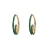Best Ninon hoop earrings - green Créoles
