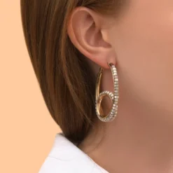 Discount Ninon hoop earrings - mother-of-pearl Créoles