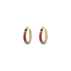 Online Ninon hoop earrings - red Créoles