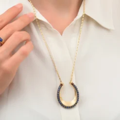 Online Ninon long necklace - blue Sautoirs & Colliers Longs