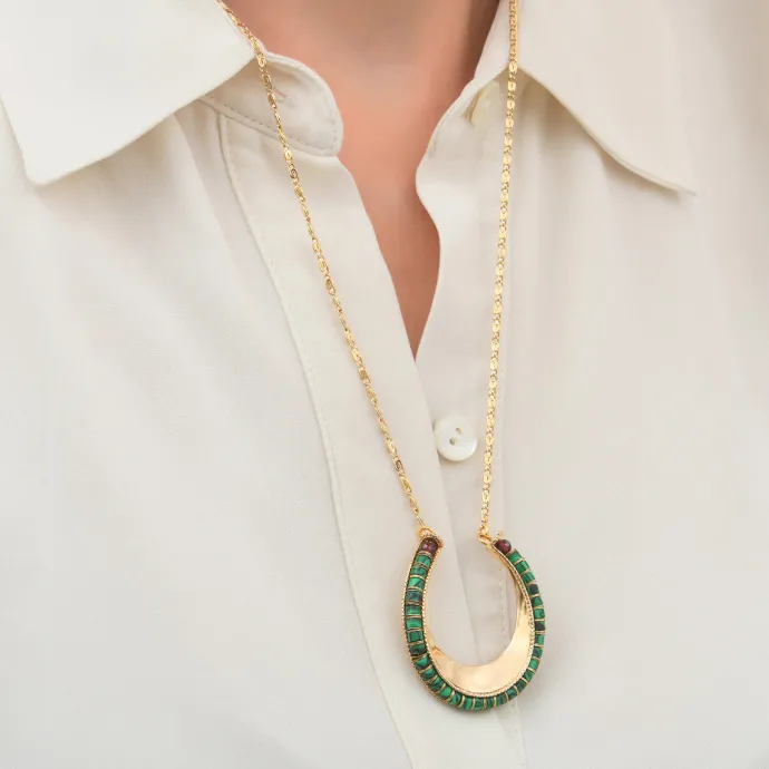 Sale Ninon long necklace - green Sautoirs & Colliers Longs