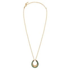 Discount Ninon pendant necklace - green Sautoirs & Colliers Longs|Pendentifs Et Médailles