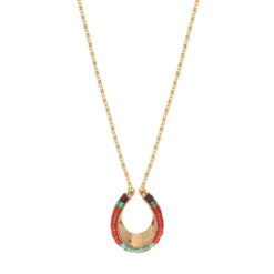 Clearance Ninon pendant necklace - turquoise and red Sautoirs & Colliers Longs|Pendentifs Et Médailles