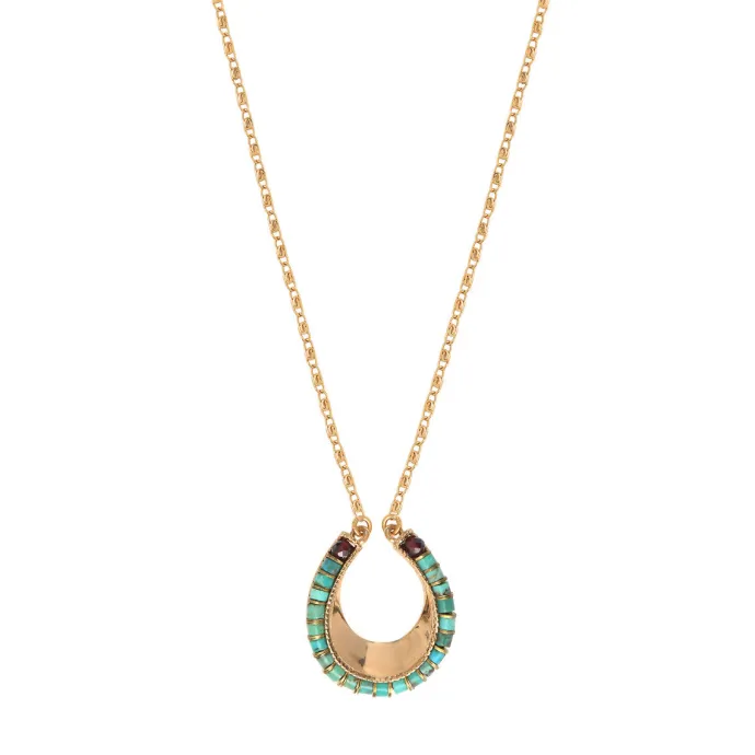 Outlet Ninon pendant necklace - turquoise Sautoirs & Colliers Longs|Pendentifs Et Médailles