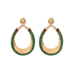 Sale Ninon pierced stud earrings - green Percées / Tiges
