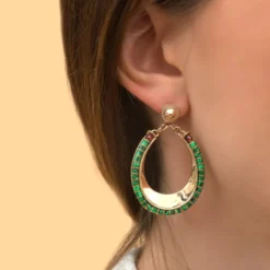 Sale Ninon pierced stud earrings - green Percées / Tiges