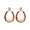 New Ninon pierced stud earrings - turquoise and red Percées / Tiges