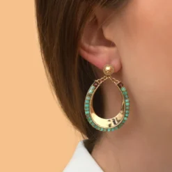 Clearance Ninon pierced stud earrings - turquoise Percées / Tiges