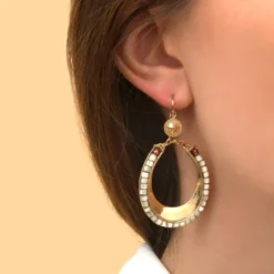 Clearance Ninon sleeper earrings - mother-of-pearl Dormeuses