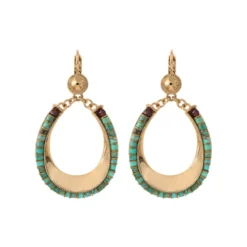 Clearance Ninon sleeper earrings - turquoise Dormeuses