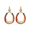 New Ninon sleeper earrings - turquoise and red Dormeuses