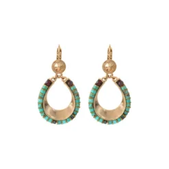 Online Ninon sleeper earrings - turquoise Dormeuses