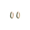 Discount Ninon thin hoop earrings - green Créoles