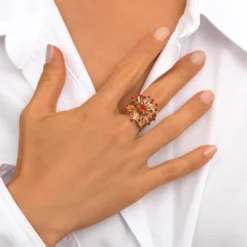 Online Noémie adjustable medium ring - red Bagues Ajustables