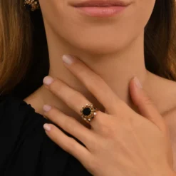 New Noémie ring - black and white Bagues Ajustables