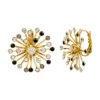 Noémie sleeper earrings - black and white Dormeuses