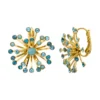 Sale Noémie sleeper earrings - turquoise Dormeuses