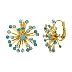 Sale Noémie sleeper earrings - turquoise Dormeuses