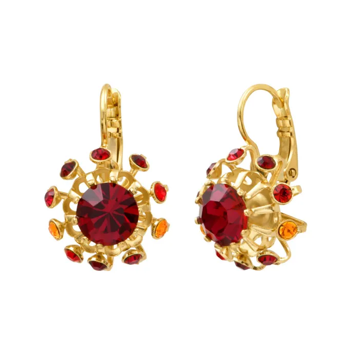 Outlet Noémie small sleeper earrings - red Dormeuses