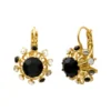 New Noémie small sleeper earrings - black and white Dormeuses