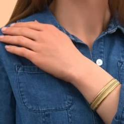 Outlet Noor adjustable bangle bracelet for women - gold Joncs