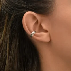 Clearance Noor adjustable ear cuff earrings - silver Bagues D'oreille