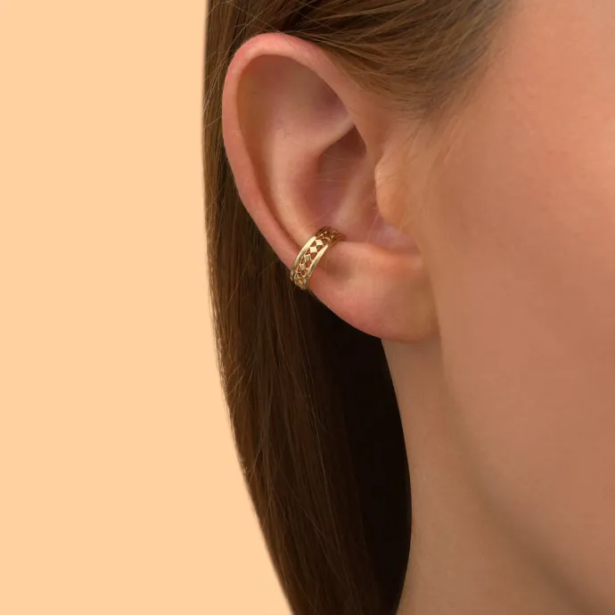 Best Noor adjustable fine ear cuff - gold Bagues D'oreille