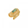 Outlet Noor adjustable medium ring - green Bagues Ajustables
