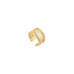Clearance Noor adjustable ring in openwork metal - gold Bagues Ajustables