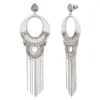 Discount Noor dangling sleeper earrings - silver Dormeuses|Longues / Pendantes