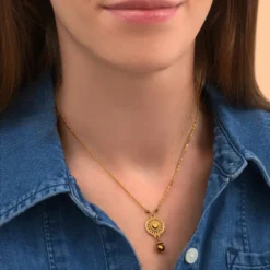Discount Noor delicate pendant necklace - gold Sautoirs & Colliers Longs|Pendentifs Et Médailles