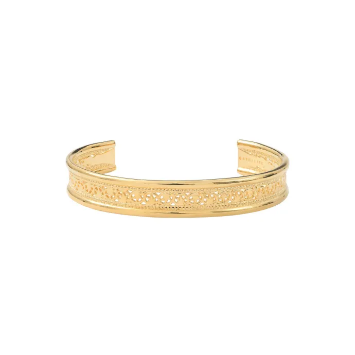 Online Noor Elegant Adjustable Bangle Bracelet - Gold Joncs