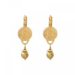 Sale Noor elegant sleeper earrings - gold Dormeuses