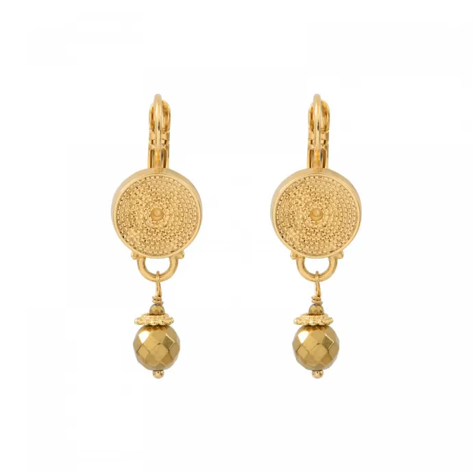 Sale Noor elegant sleeper earrings - gold Dormeuses