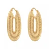 Best Noor fancy hoop earrings - gold Créoles