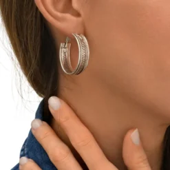 Hot Noor hoop earrings - silver Créoles
