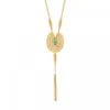 Discount Noor long necklace - green Sautoirs & Colliers Longs