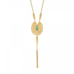 Discount Noor long necklace - green Sautoirs & Colliers Longs
