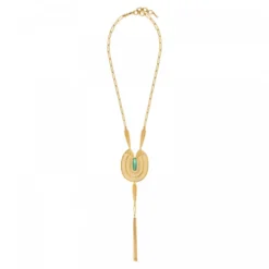 Discount Noor long necklace - green Sautoirs & Colliers Longs