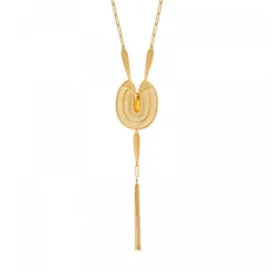 Sale Noor long necklace - yellow Sautoirs & Colliers Longs