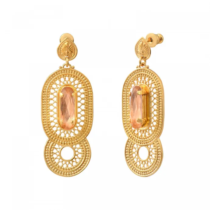 Sale Noor pierced stud earrings - roses Percées / Tiges