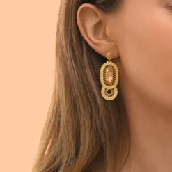 Sale Noor pierced stud earrings - roses Percées / Tiges