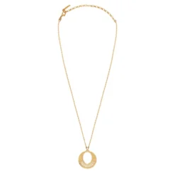Discount Noor round pendant necklace - gold Sautoirs & Colliers Longs|Pendentifs Et Médailles